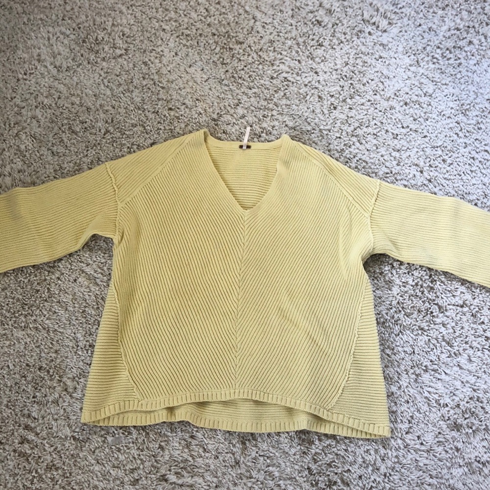 Yellow Free People sweater